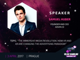 VR/AR Gambling Conference: Samuel Huber will speak about immersive advertising